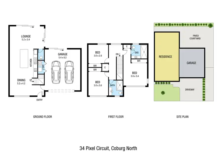 Floorplan of Homely house listing, 34 Pixel Circuit, Coburg North VIC 3058