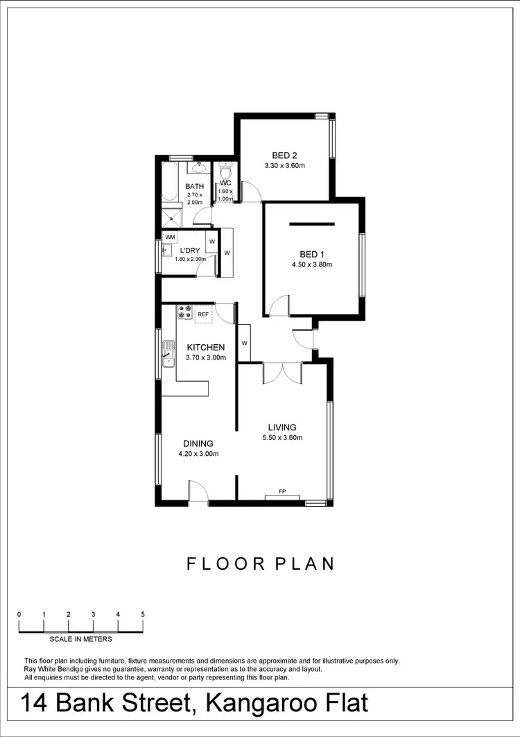 Floorplan of Homely house listing, 14 Bank Street, Kangaroo Flat VIC 3555