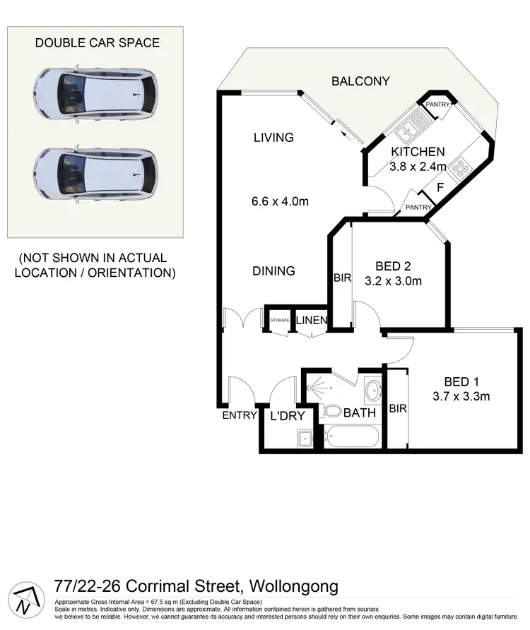 Floorplan of Homely apartment listing, 77/22-26 Corrimal Street, Wollongong NSW 2500
