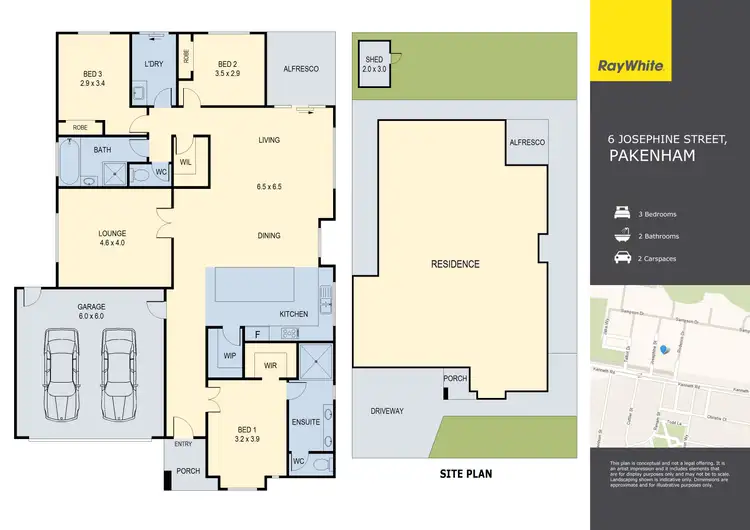 Floorplan of Homely house listing, 6 Josephine Street, Pakenham VIC 3810