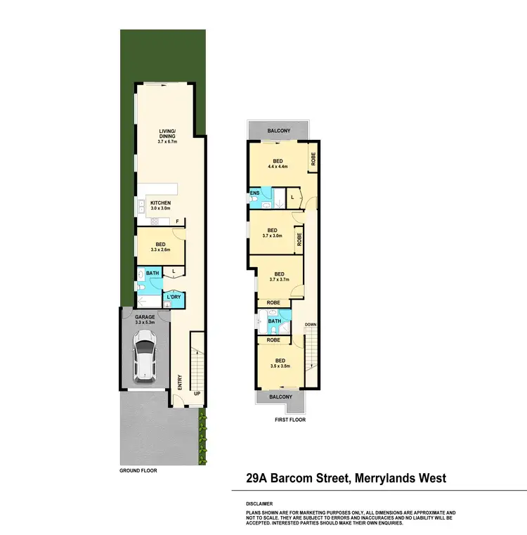 Floorplan of Homely semi-detached listing, 29A Barcom Street, Merrylands NSW 2160