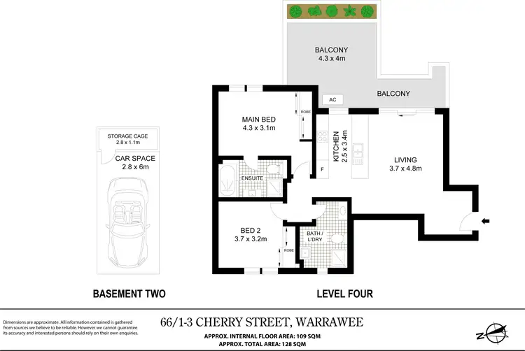 Floorplan of Homely apartment listing, 66/1-3 Cherry Street, Warrawee NSW 2074