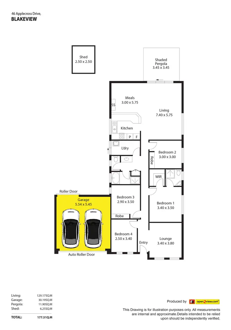 Floorplan of Homely house listing, 46 Applecross Drive, Blakeview SA 5114