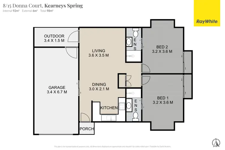 Floorplan of Homely unit listing, 8/15 Donna Court, Kearneys Spring QLD 4350