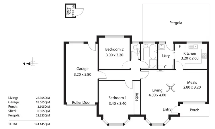 Floorplan of Homely unit listing, 6/72 Cliff Street, Glengowrie SA 5044
