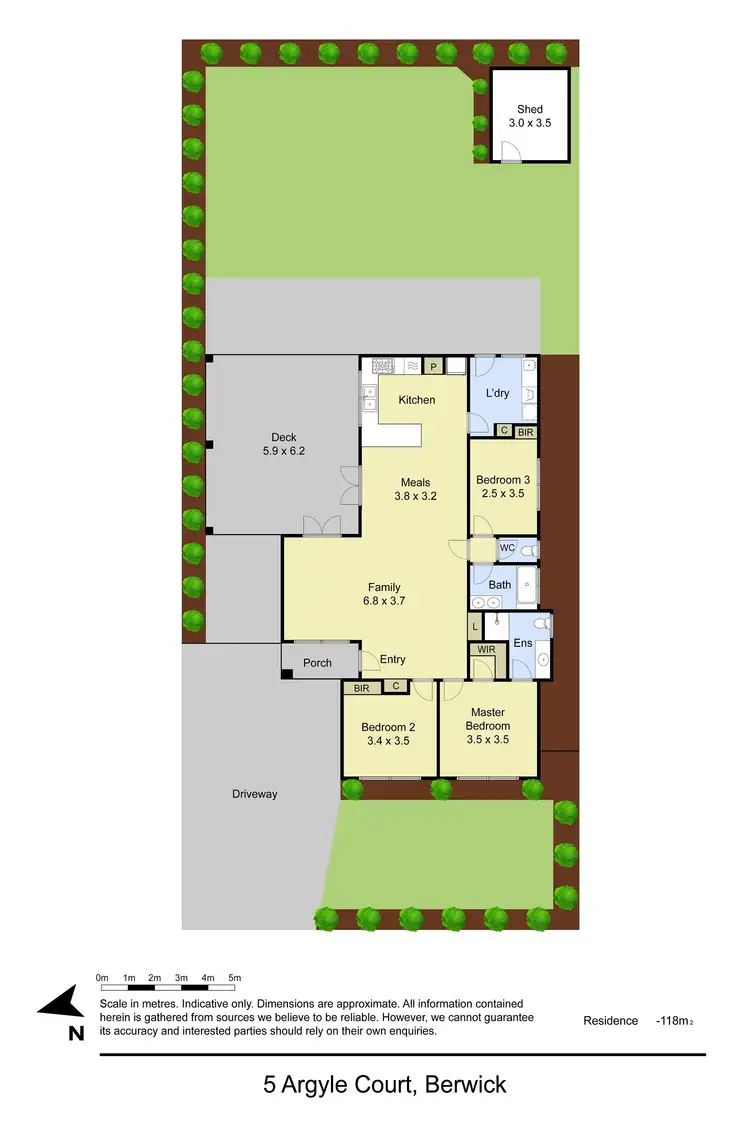 Floorplan of Homely house listing, 5 Argyle Court, Berwick VIC 3806