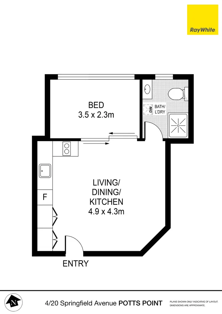 Floorplan of Homely apartment listing, 4/20 Springfield Avenue, Potts Point NSW 2011