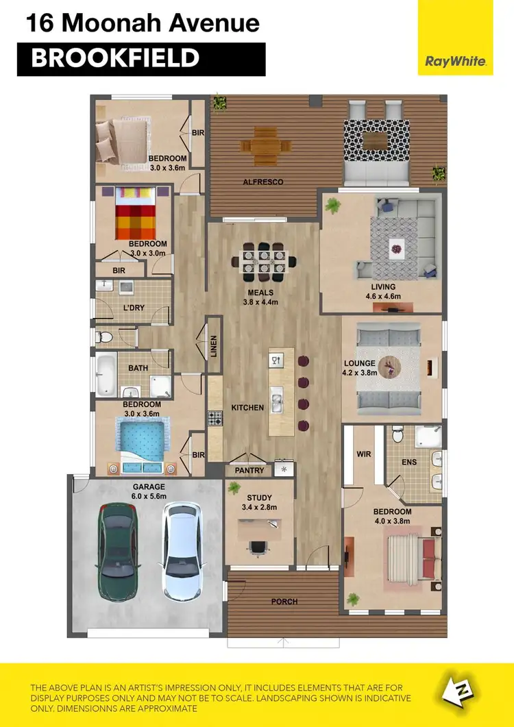 Floorplan of Homely house listing, 16 Moonah Avenue, Brookfield VIC 3338