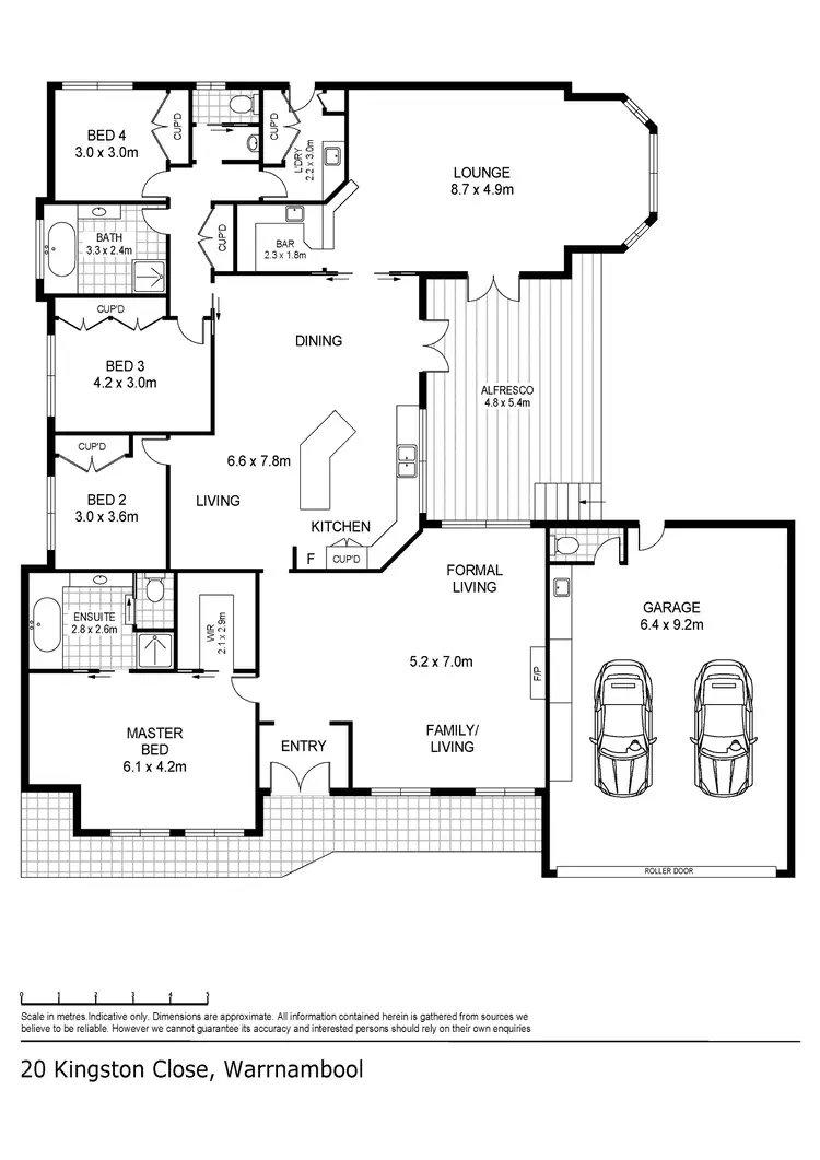 Floorplan of Homely house listing, 20 Kingston Close, Warrnambool VIC 3280