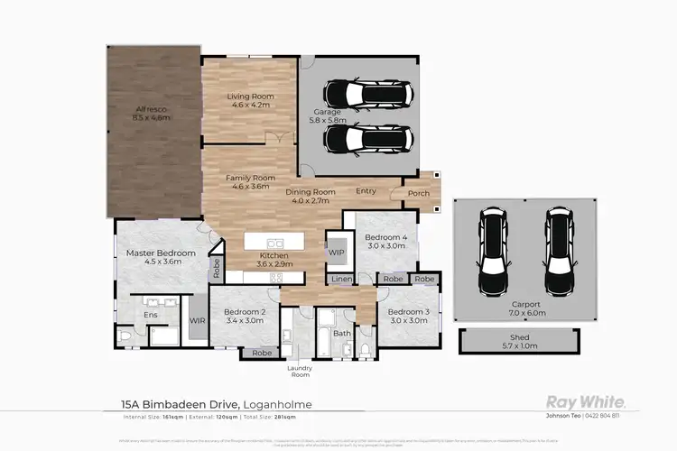 Floorplan of Homely house listing, 15A Bimbadeen Drive, Loganholme QLD 4129