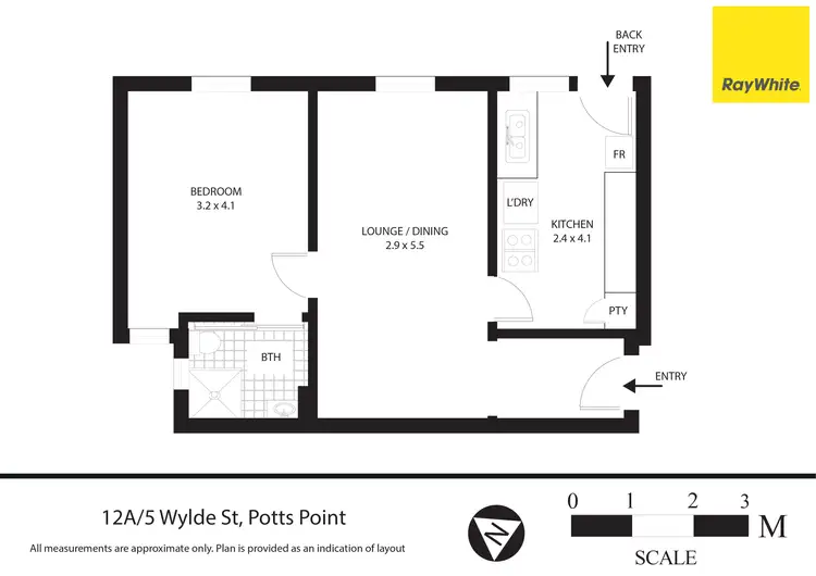 Floorplan of Homely apartment listing, 12A/5 Wylde Street, Potts Point NSW 2011