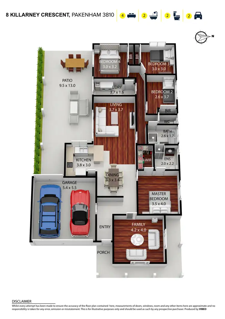 Floorplan of Homely house listing, 8 Killarney Crescent, Pakenham VIC 3810