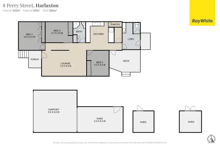 Floorplan of Homely house listing, 8 Perry Street, Harlaxton QLD 4350
