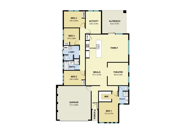 Floorplan of Homely house listing, 3 Firebrand Grove, Baldivis WA 6171