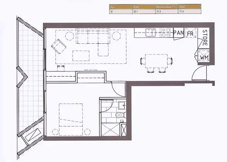 Floorplan of Homely apartment listing, 509/39 Kingsway, Glen Waverley VIC 3150