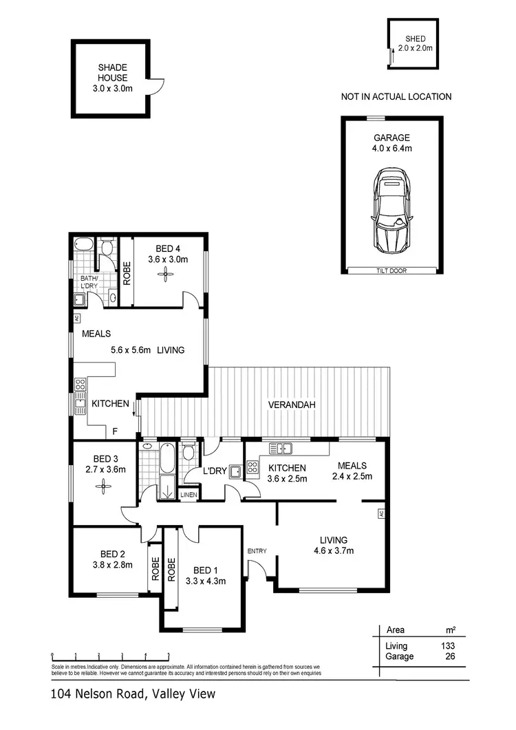 Floorplan of Homely house listing, 104 Nelson Road, Valley View SA 5093