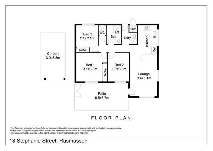 Floorplan of Homely house listing, 18 Stephanie Street, Rasmussen QLD 4815