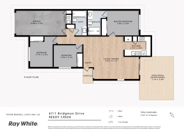 Floorplan of Homely townhouse listing, 67/1 Bridgman Drive, Reedy Creek QLD 4227