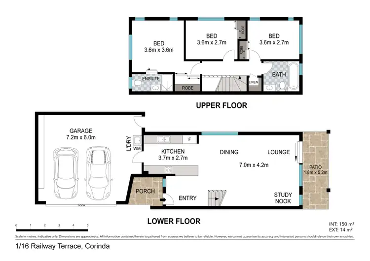 Floorplan of Homely townhouse listing, 1/16 Railway Terrace, Corinda QLD 4075