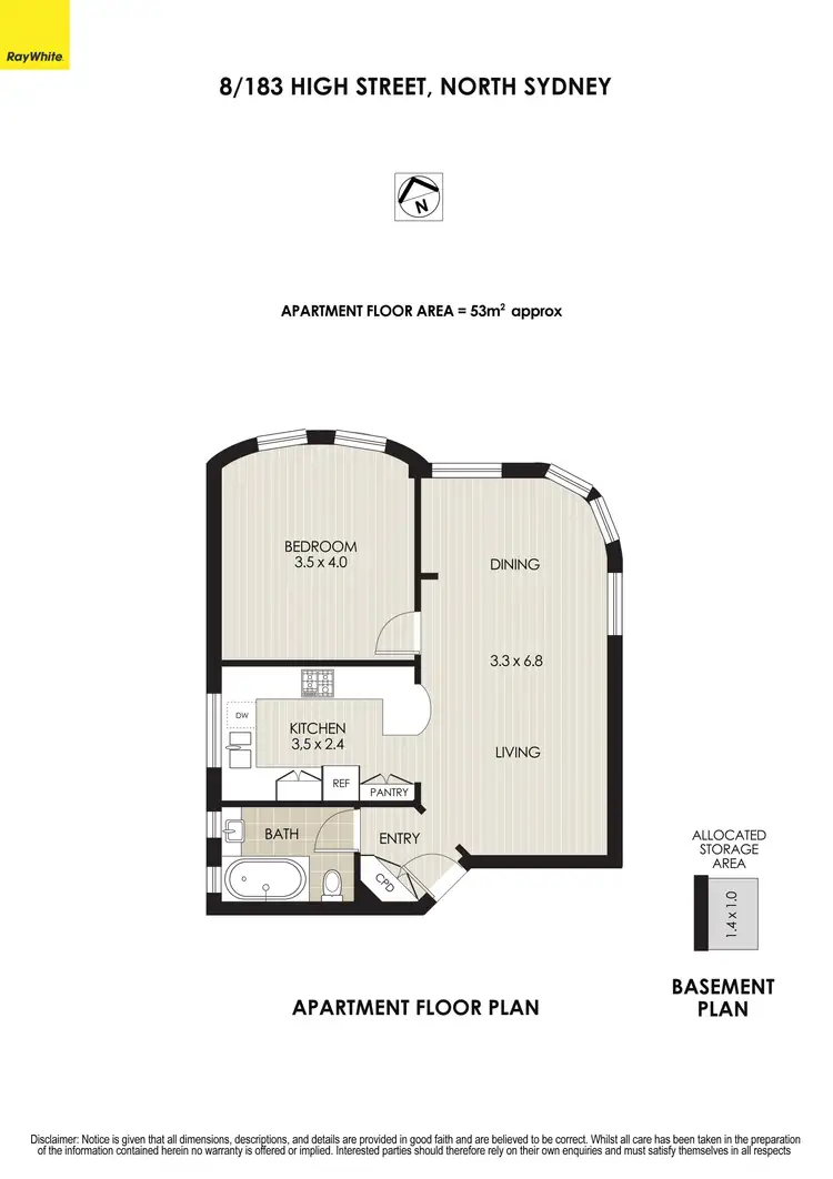 Floorplan of Homely apartment listing, 8/183 High Street, North Sydney NSW 2060