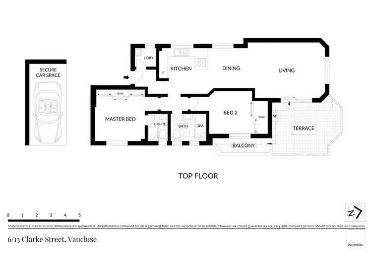 Floorplan of Homely apartment listing, 6/13 Clarke Street, Vaucluse NSW 2030