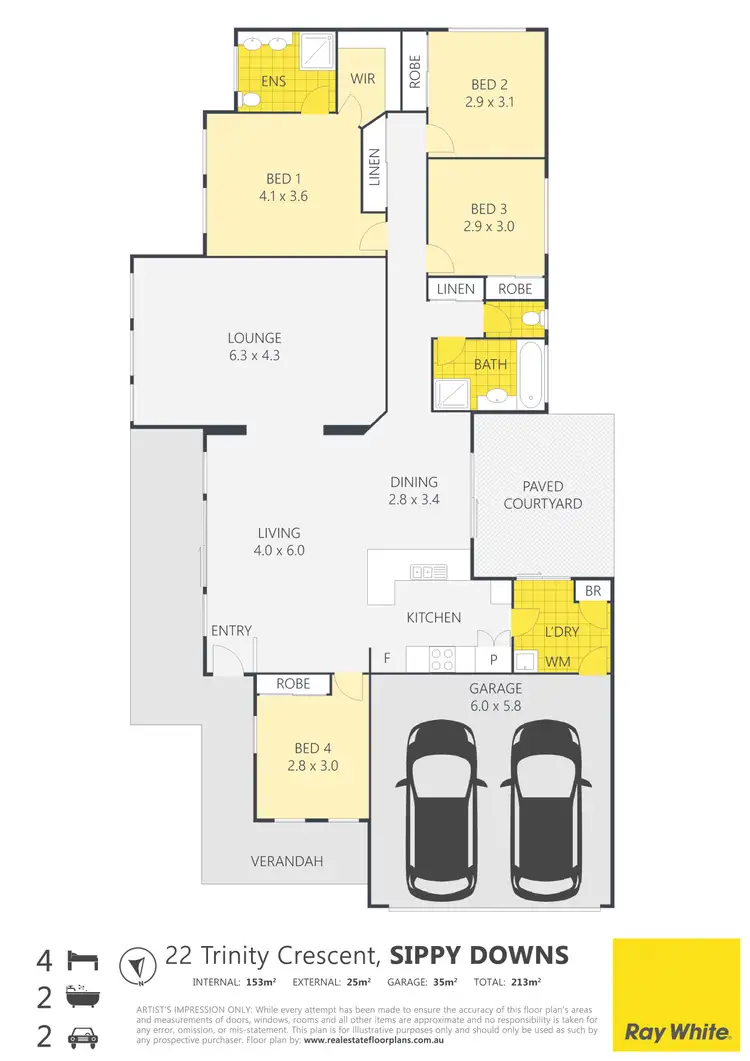 Floorplan of Homely house listing, 22 Trinity Crescent, Sippy Downs QLD 4556