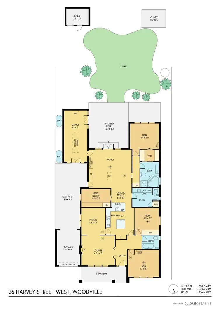 Floorplan of Homely house listing, 26 Harvey Street West, Woodville SA 5011