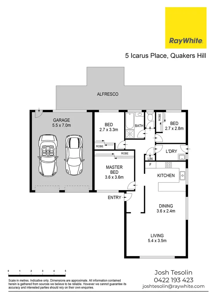 Floorplan of Homely house listing, 5 Icarus Place, Quakers Hill NSW 2763