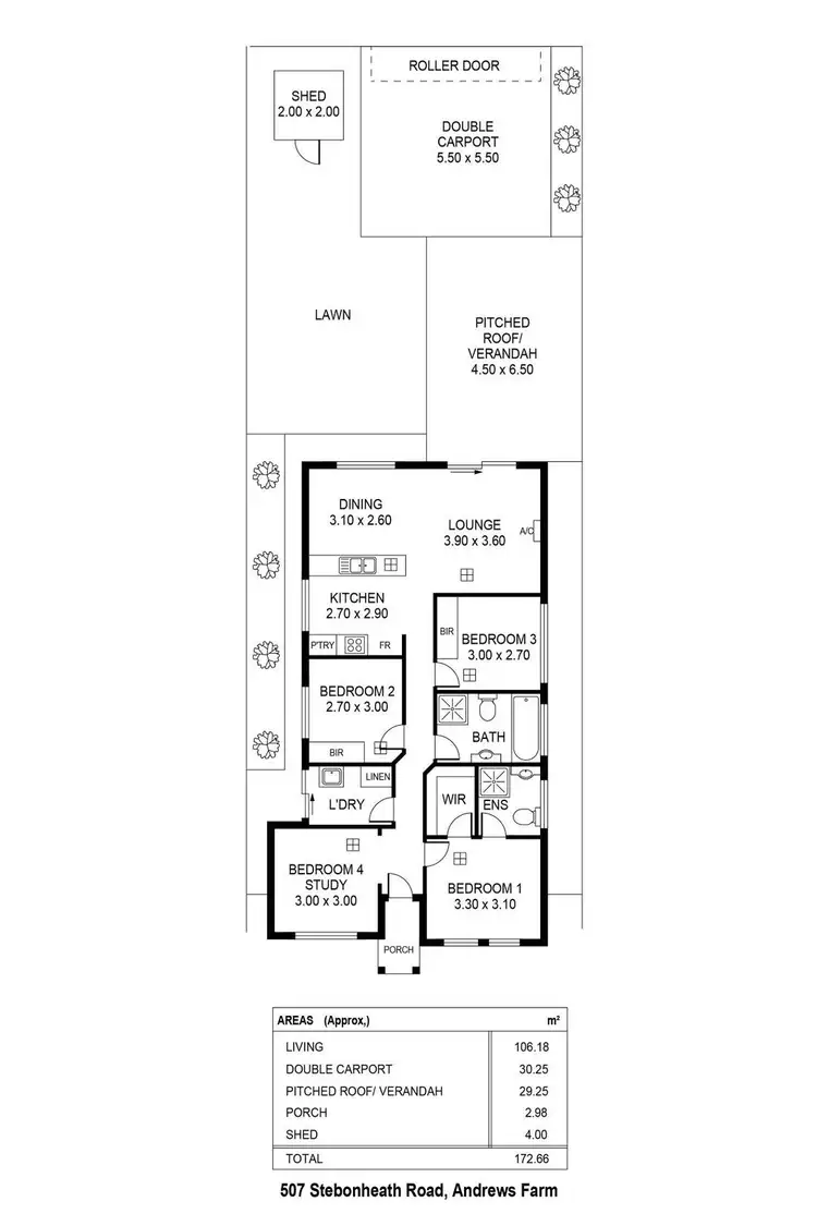 Floorplan of Homely house listing, 507 Stebonheath Road, Andrews Farm SA 5114