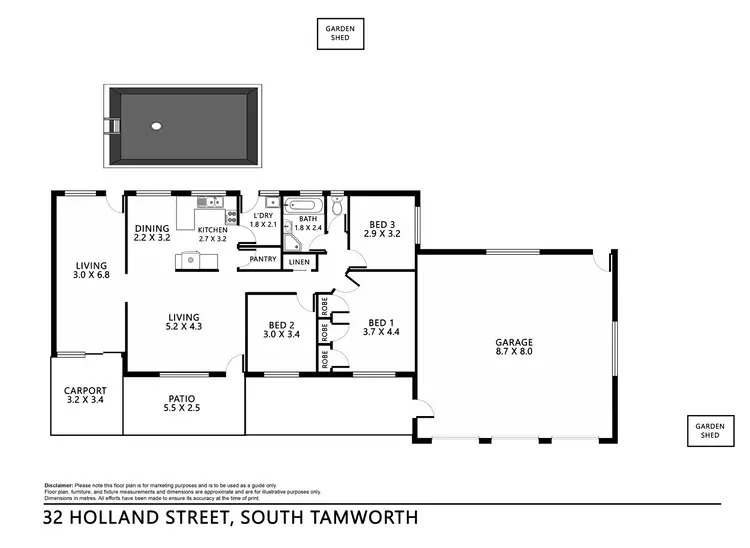 Floorplan of Homely house listing, 32 Holland Street, Tamworth NSW 2340