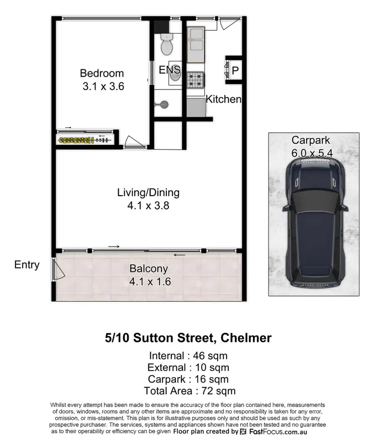 Floorplan of Homely unit listing, 5/10 Sutton Street, Chelmer QLD 4068