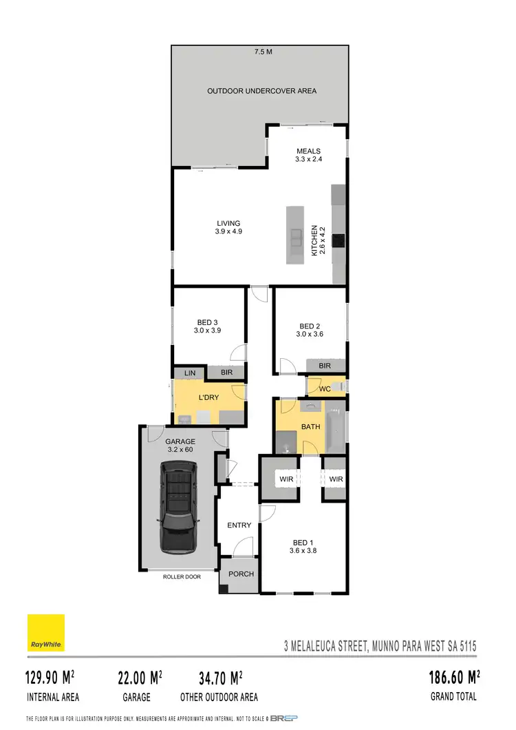 Floorplan of Homely house listing, 3 Melaleuca Street, Munno Para West SA 5115