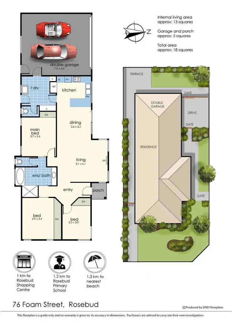 Floorplan of Homely house listing, 76 Foam Street, Rosebud VIC 3939