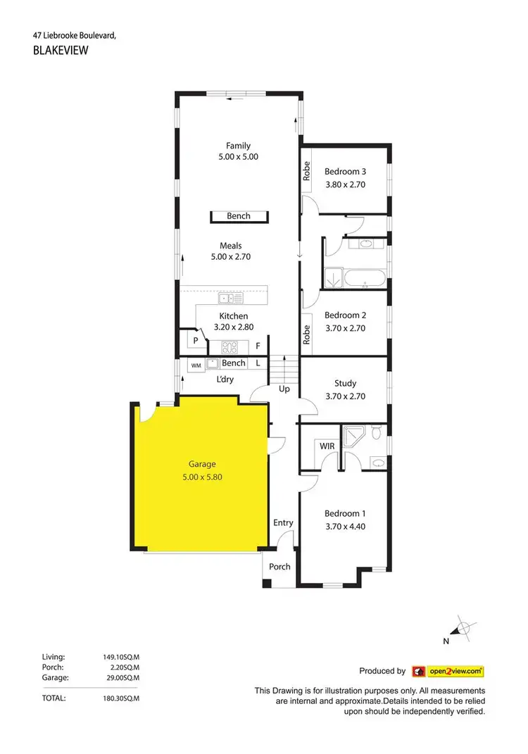 Floorplan of Homely house listing, 47 Liebrooke Boulevard, Blakeview SA 5114