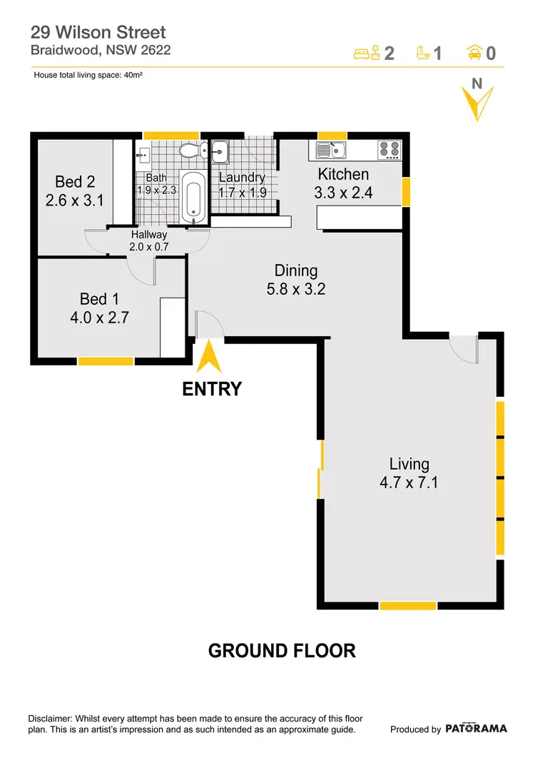 Floorplan of Homely house listing, 29 Wilson Street, Braidwood NSW 2622