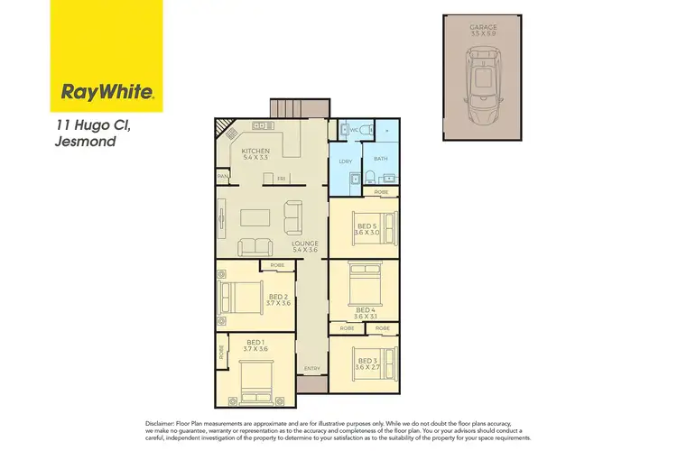 Floorplan of Homely house listing, 11 Hugo Close, Jesmond NSW 2299
