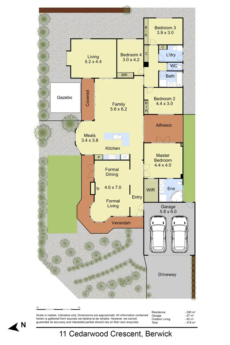 Floorplan of Homely house listing, 11 Cedarwood Crescent, Berwick VIC 3806