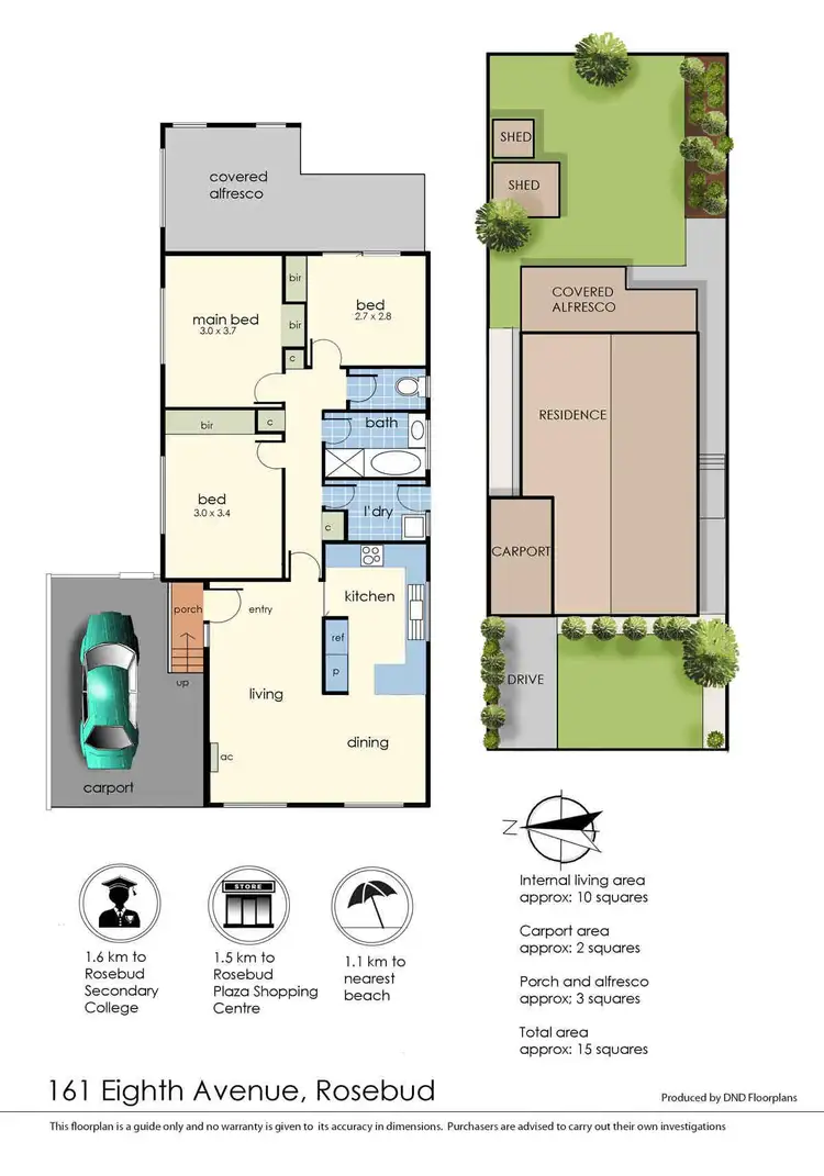Floorplan of Homely house listing, 161 Eighth Avenue, Rosebud VIC 3939