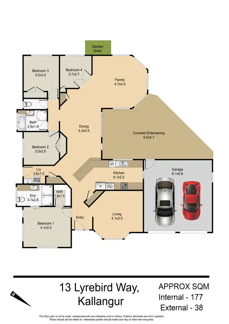 Floorplan of Homely house listing, 13 Lyrebird Way, Kallangur QLD 4503