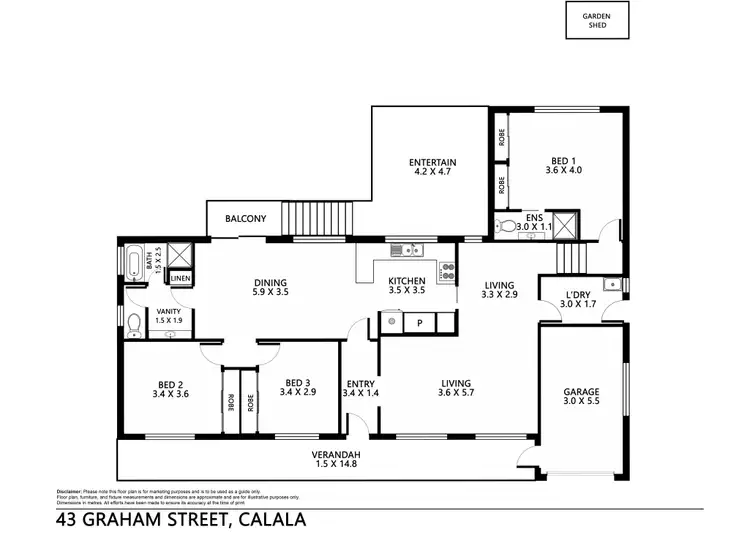 Floorplan of Homely house listing, 43 Graham Street, Tamworth NSW 2340