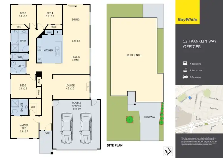 Floorplan of Homely house listing, 12 Franklin Way, Officer VIC 3809