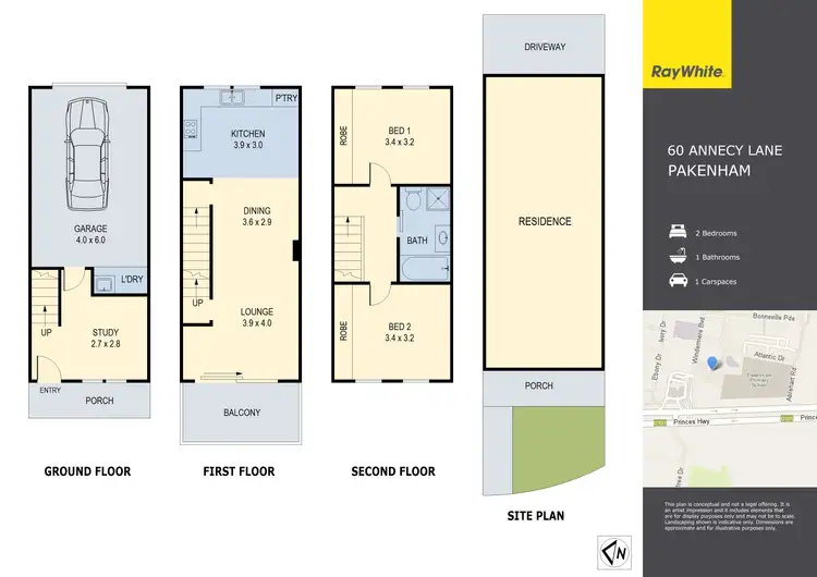 Floorplan of Homely unit listing, 60 Annecy Lane, Pakenham VIC 3810