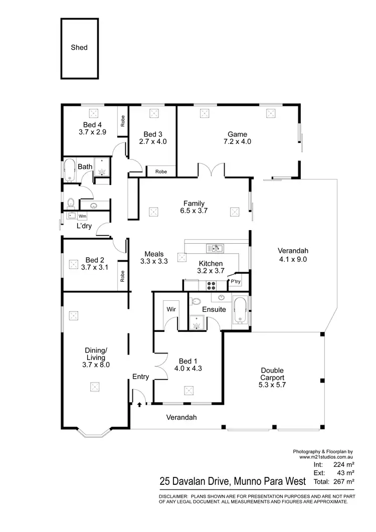 Floorplan of Homely house listing, 25 Davalan Drive, Munno Para West SA 5115