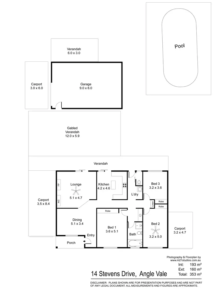 Floorplan of Homely house listing, 14 Stevens Drive, Angle Vale SA 5117