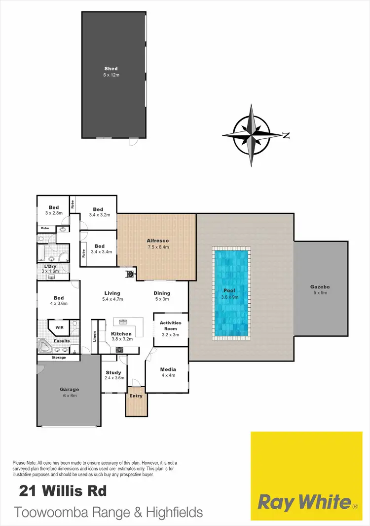 Floorplan of Homely house listing, 21 Willis Road, Meringandan West QLD 4352