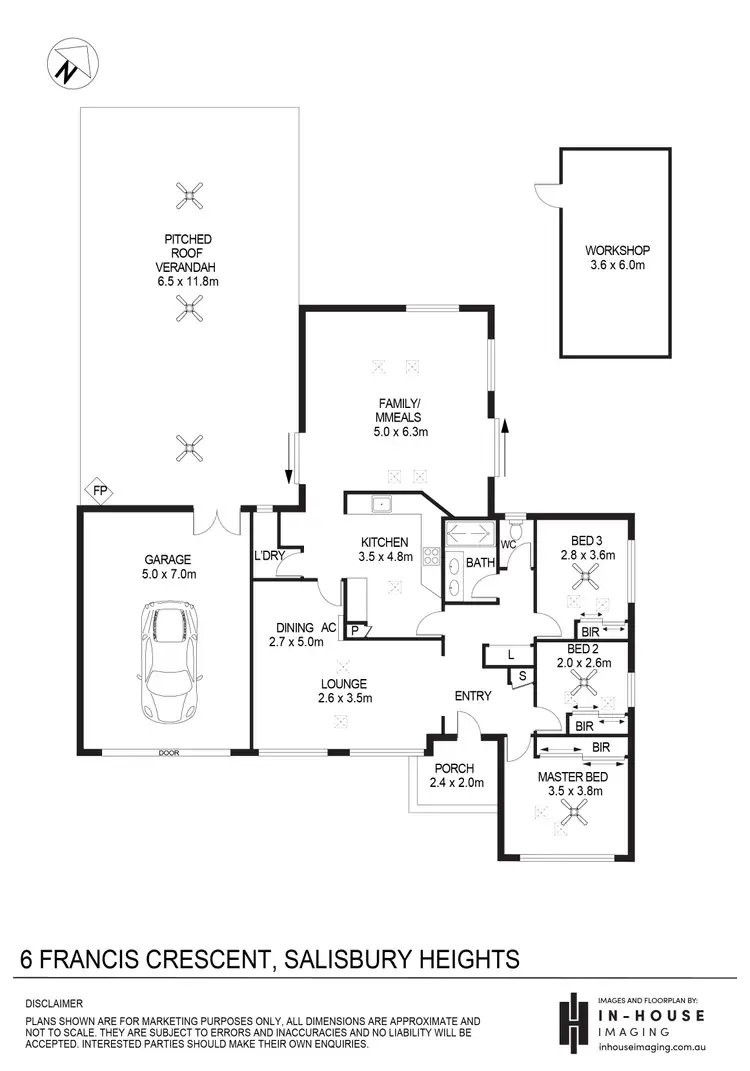 Floorplan of Homely house listing, 6 Francis Crescent, Salisbury Heights SA 5109