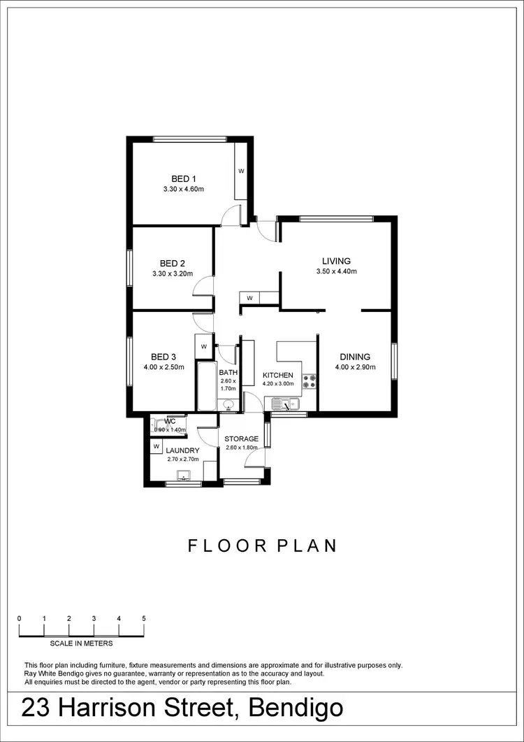 Floorplan of Homely house listing, 23 Harrison Street, Bendigo VIC 3550