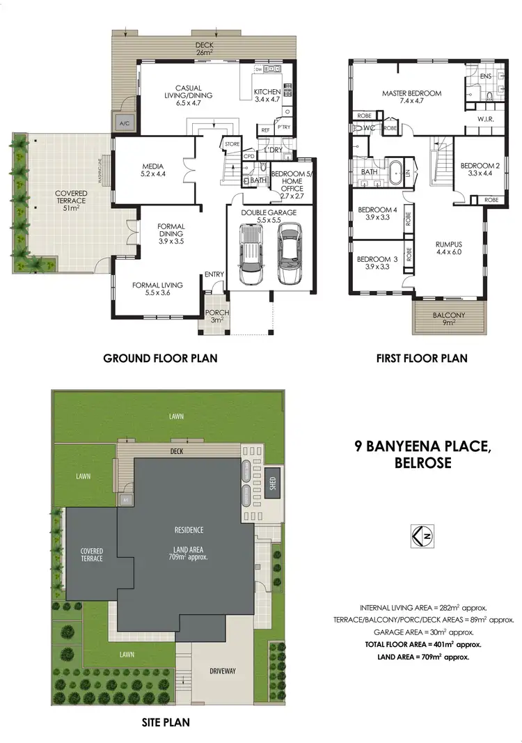 Floorplan of Homely house listing, 9 Banyeena Place, Belrose NSW 2085