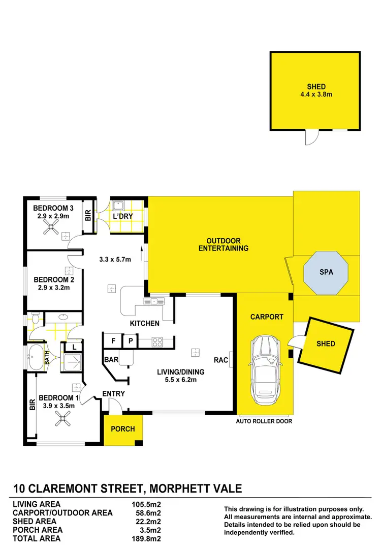 Floorplan of Homely house listing, 10 Claremont Street, Morphett Vale SA 5162