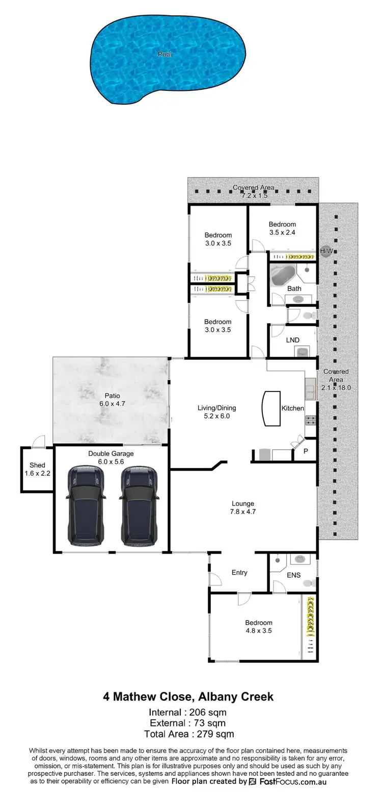 Floorplan of Homely house listing, 4 Mathew Close, Albany Creek QLD 4035